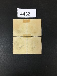 US STAMPS # J1 BLOCK UNUSED LOT #4432
