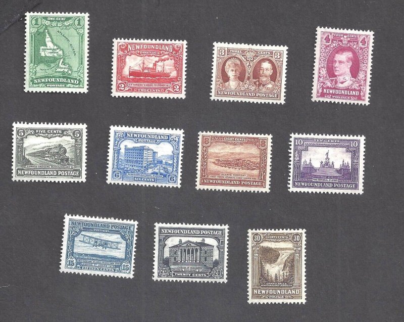 Canada NEWFONDLAND # 172-182 VF MINT OGH PICTORIAL ISSUE 3 WATERMARKED BS26811