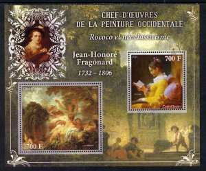 IVORY COAST - 2013 - Jean-Honore Fragonard - Perf 2v Sheet - MNH - Private Issue