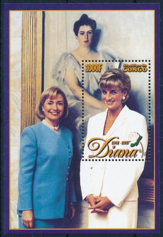 [95288] Congo Brazzaville 1998 Royalty Princess Diana Sheet MNH