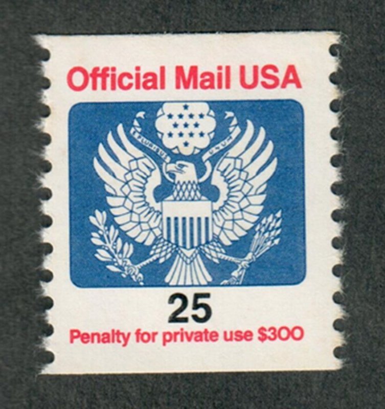 O141 25c Official Mail Used coil single