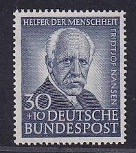 Germany  #B337   MNH   1953  Fridtjof Nansen  30 + 10 pf