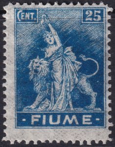 Fiume 1919 Sc 33b MH* thin translucent paper