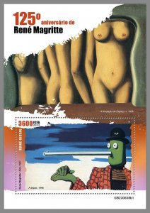 GUINEA-BISSAU 2023 MNH 125 years since the birth of René Magritte S/S #638b1