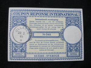 SWEDEN INTERNATIONAL REPLY COUPON USED