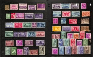 United States Stamp Collection on 5 Stock Pages, 1935-1966 Mint NH