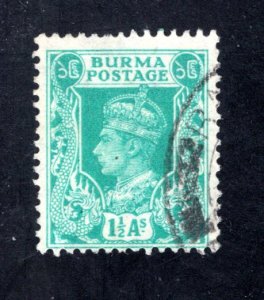 Burma, Scott 23   F/VF,  Used,    CV $3.75  ....1050166