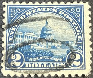 U.S.# 572-USED--SINGLE--TWO DOLLAR--CAPITOL--1923(LOTA)