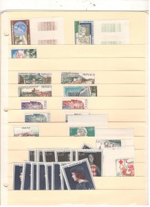 MONACO COLLECTION ON STOCK SHEET MINT/USED