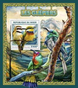 NIGER 2016 SHEET BEE EATERS BIRDS nig16518b