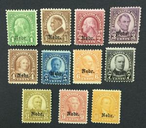 MOMEN: US #669-679 MINT OG H #28179