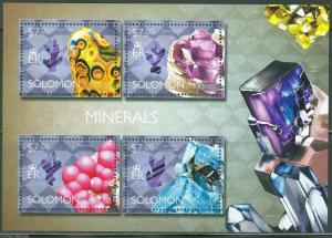 SOLOMON ISLANDS 2014 MINERALS  SHEET   MINT NH