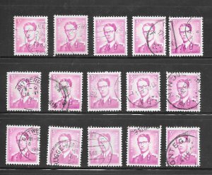 Belgium #455 Used Collection / Lot of 15 stamps (my2)