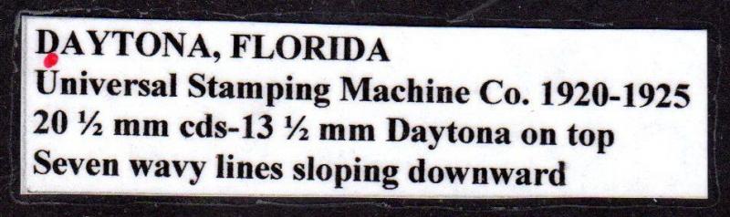 $Florida Machine Cancel Cover, Daytona, 2/23/1925, 7 wavy lines slope down