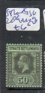 MALAYA STRAITS SETTLEMENTS KGV 50C   SG 209 MOG   P0307 H