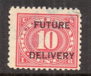 USA Early 1900s Future Delivery Revenues Fine Used 10c. Optd NW-219980