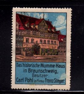 German Advertising Stamp - Historic Mummers' House, Braunschweig