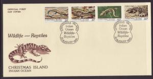 Christmas Island 112-115 Reptiles 1981 U/A FDC