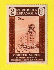 SPAIN SCOTT#C74 1936 2c ASSOCIATION OF THE PRESS - MH