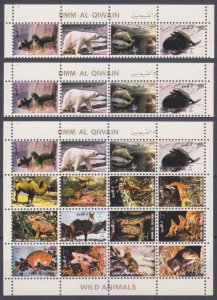 1972 Umm Al Qiwain 1146-1161ZBx3 Fauna 135,00 €