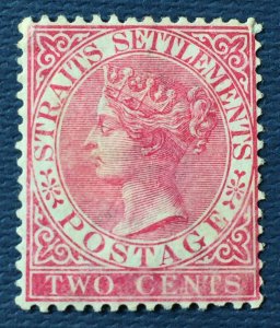 Malaya Straits Settlements 1883-91 QV 2c wmk CA MH SG#63a #1008