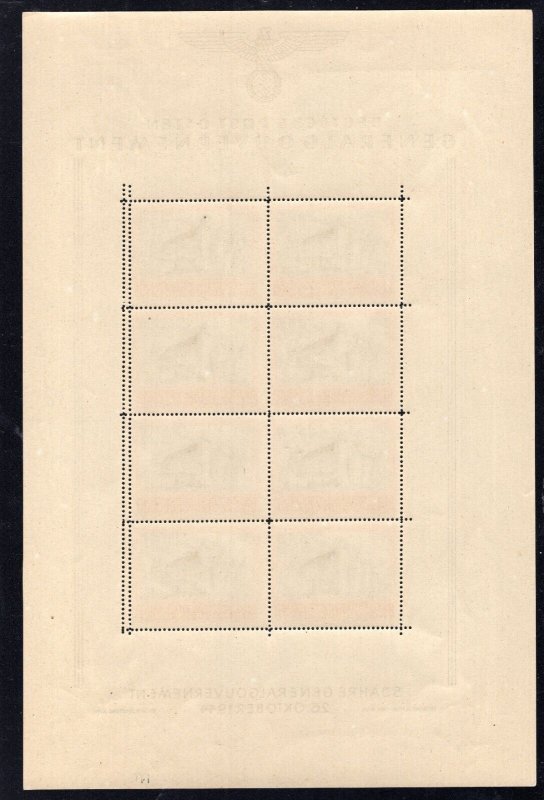 GERMANY 3rd REICH WW2 GENERALGOUVERNEMENT NB41 DOUBLE PERF SHEET PERFECT MNH 4