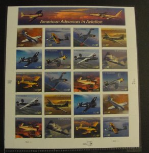 US Sc. #3916 – 3925 American Advances in Aviation Sheet – MNH