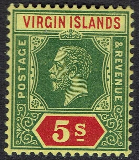 BRITISH VIRGIN ISLANDS 1913 KGV 5/- 