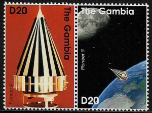 Gambia #3151 MNH Pair - Pioneer Satellites