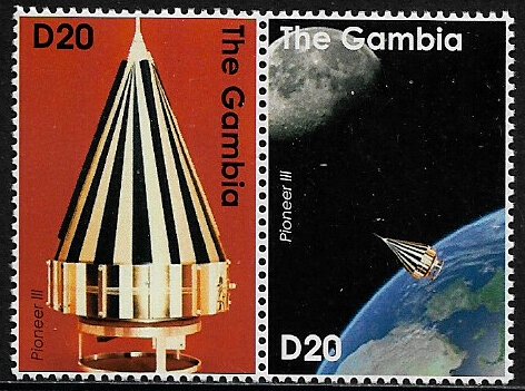 Gambia #3151 MNH Pair - Pioneer Satellites