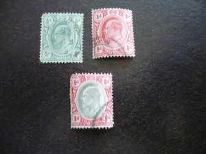 Stamps - Transvaal - Scott# 253, 281, 282 - Used Partial Set of 3 Stamps