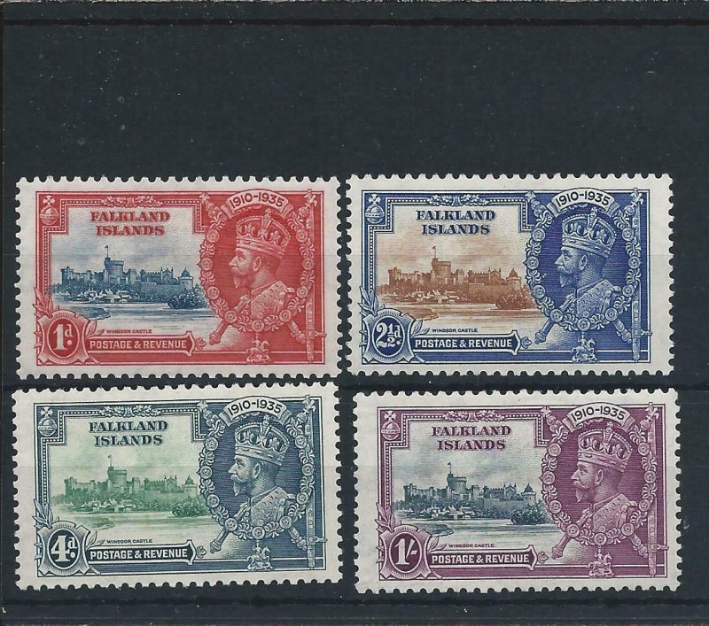 FALKLAND IS 1935 SILVER JUBILEE SET MM SG 139/142 CAT £48