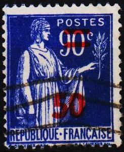 France. 1940 50c on 90c S.G.678 Fine Used