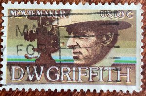 US #1555 Used Single D W Griffith Color Shift SCV $.25