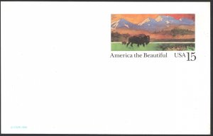 SC#UX120 15¢ America the Beautiful Postal Card Unused