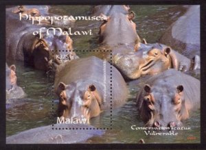 Malawi Sc# 748 MNH Hippopotamuses (S/S)