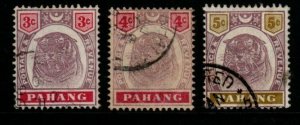 MALAYA PAHANG SG14/6 1895-9 DEFINITIVE SET USED