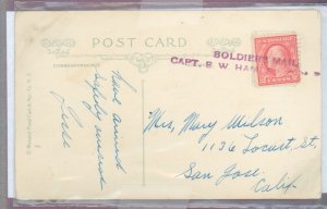 US  straight line solider's mail cancel