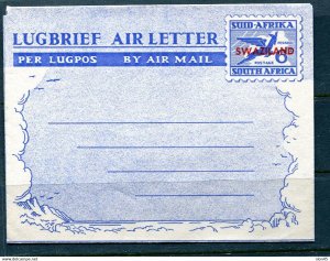 Swaziland  Overprint  South Africa 6d  Air letter Unused  14759