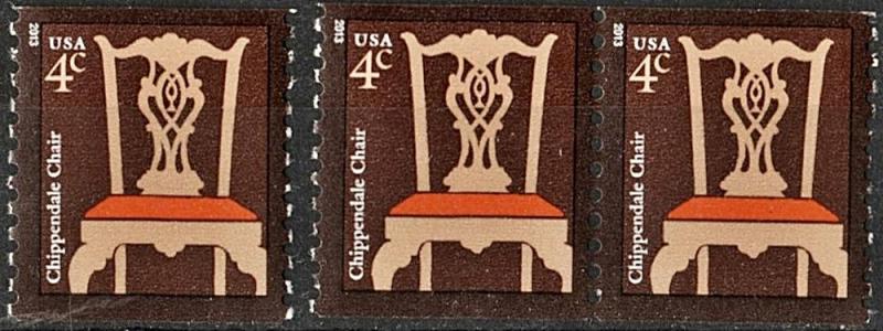 SC#3761a 4¢ Chippendale Chair (2014) Single & Coil Pair