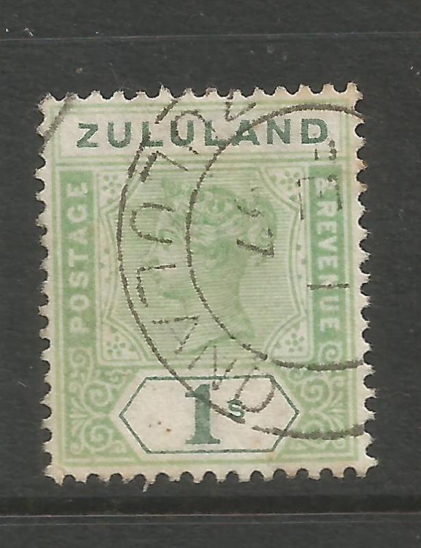 ZULULAND  1894-96  1/-  QV  FU  SG 25