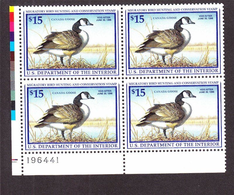 US RW64 Hunting Permit Duck Stamp Mint Plate Block of 4 VF-XF OG NH