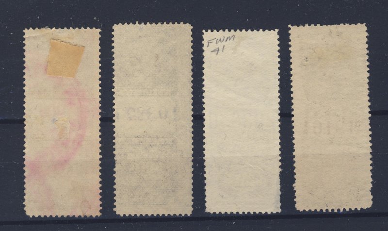 4x Canada Revenue W&M Used Stamps #FWM26-28-41-44 Guide Value = $45.00