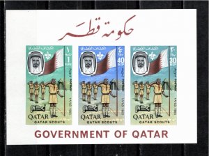 Qatar 1965 MNH Sc 60a IMPERFORATE Souvenir Sheet