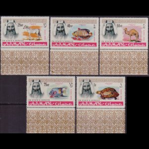 AJMAN 1965 - Scott# O1-5 Animals Set of 5 NH