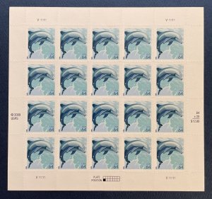 Scott 4388 DOLPHIN Pane of 20 US  64¢ Stamps MNH 2003