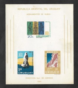 SE)1964 URUGUAY, FROM THE MONUMENTS SERIES, TO SAVE THE MONUMENTS OF NUBIA, IMPE