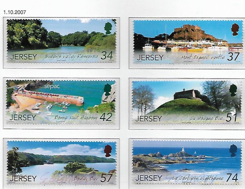 Jersey # 1288 -1293 - Jersey Atractions - set - MNH