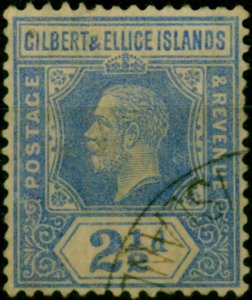 Gilbert & Ellice Islands 1916 2 1/2d Bright Blue SG15 Good Used