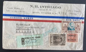 1952 Quito Ecuador Commercial Airmail  Cover  To Amsterdam Netherlands